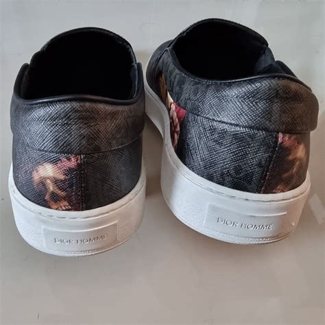 Dior Homme Oblique Floral Skull Sneakers 